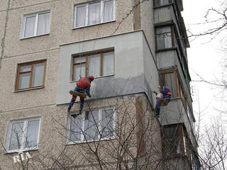 Ремонт фасадів та утеплення пінопластом. (Тернополь)