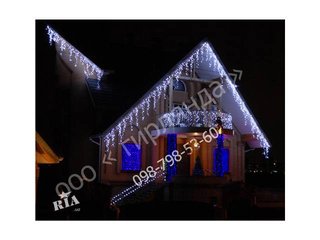 Бахрома светодиодная купить,новогодняя иллюминация,украшение фасадов крыш деревьев (Киев)