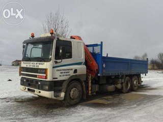 вантажні перевезення самоскидом з краном маніпулятором всіх видів будматеріалів та вантажів до 20 тон стріла 12м кузов 6.4х2.5 кільця бетонні цегла і тд (Львів)
